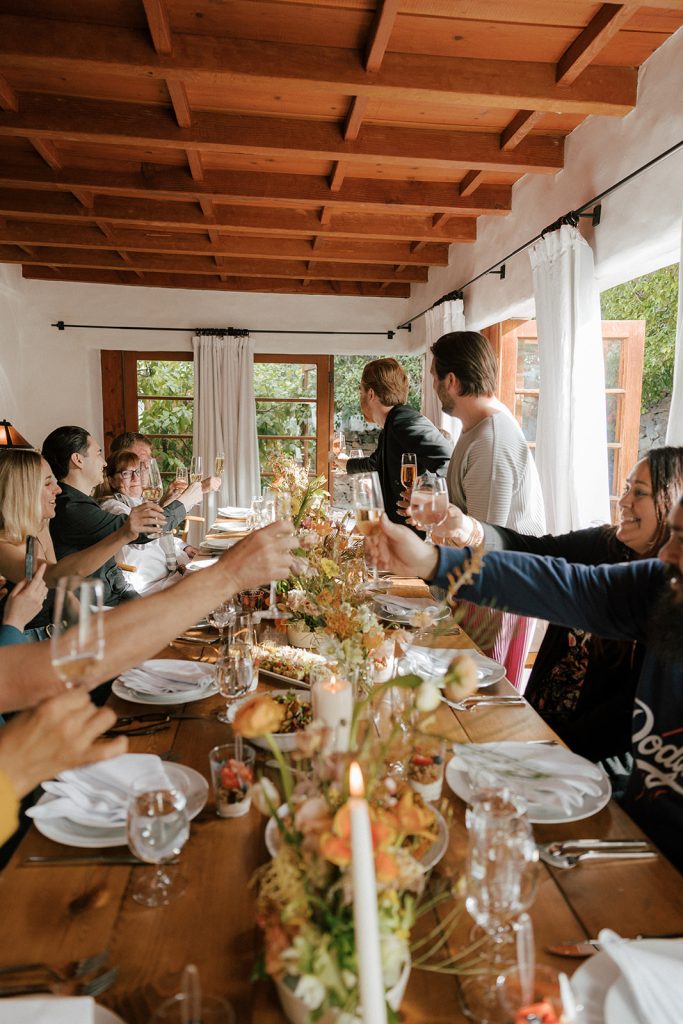 Private chef table setting for an in-home dinner